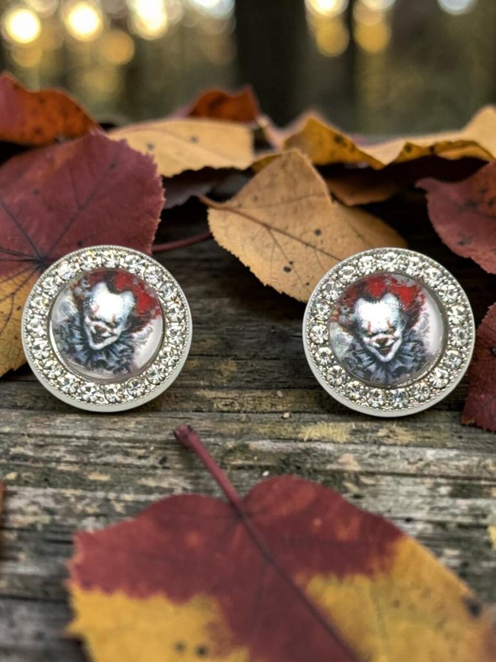 Halloween Scary Clown Stud Earrings